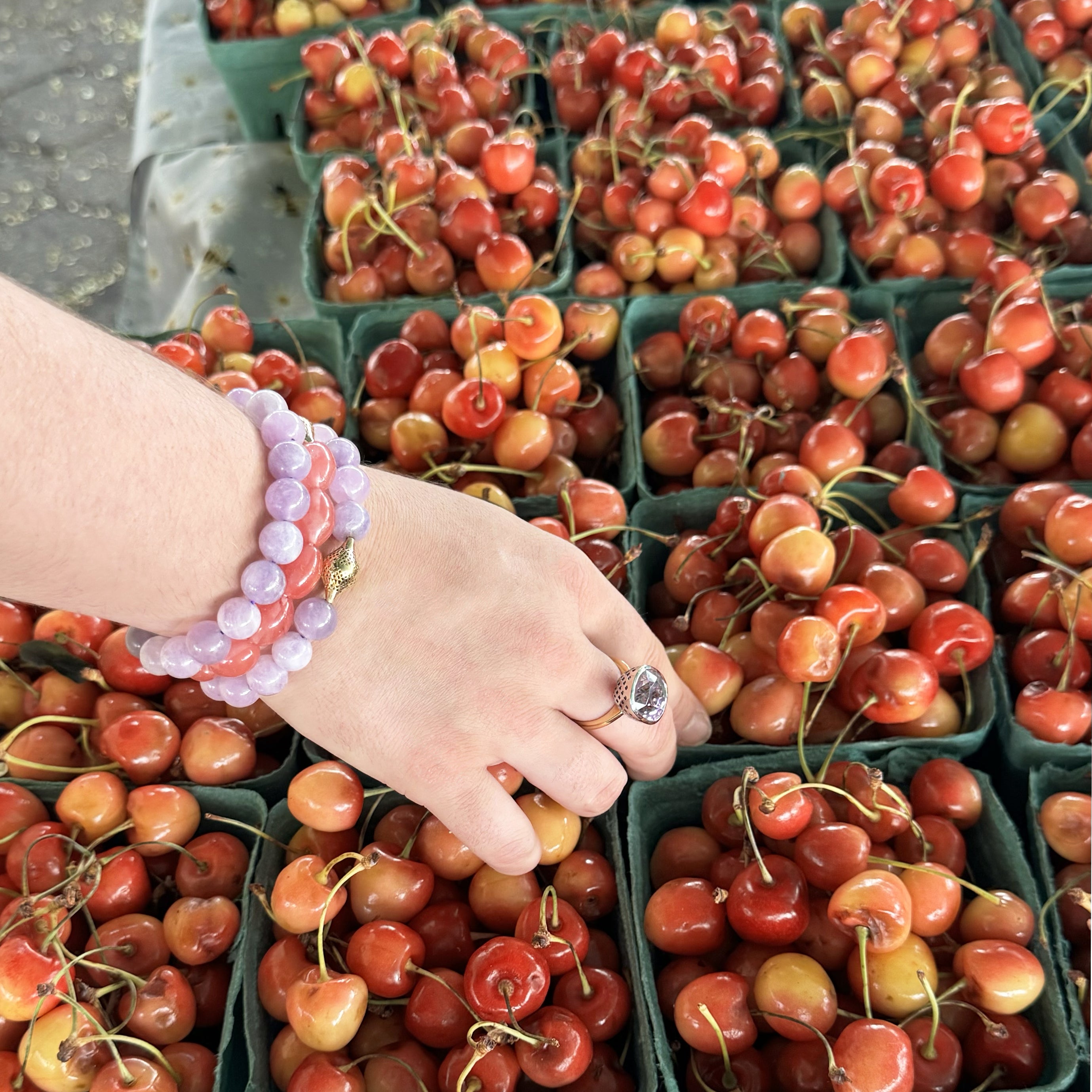 Strawberry Quartz Stretch Bracelet