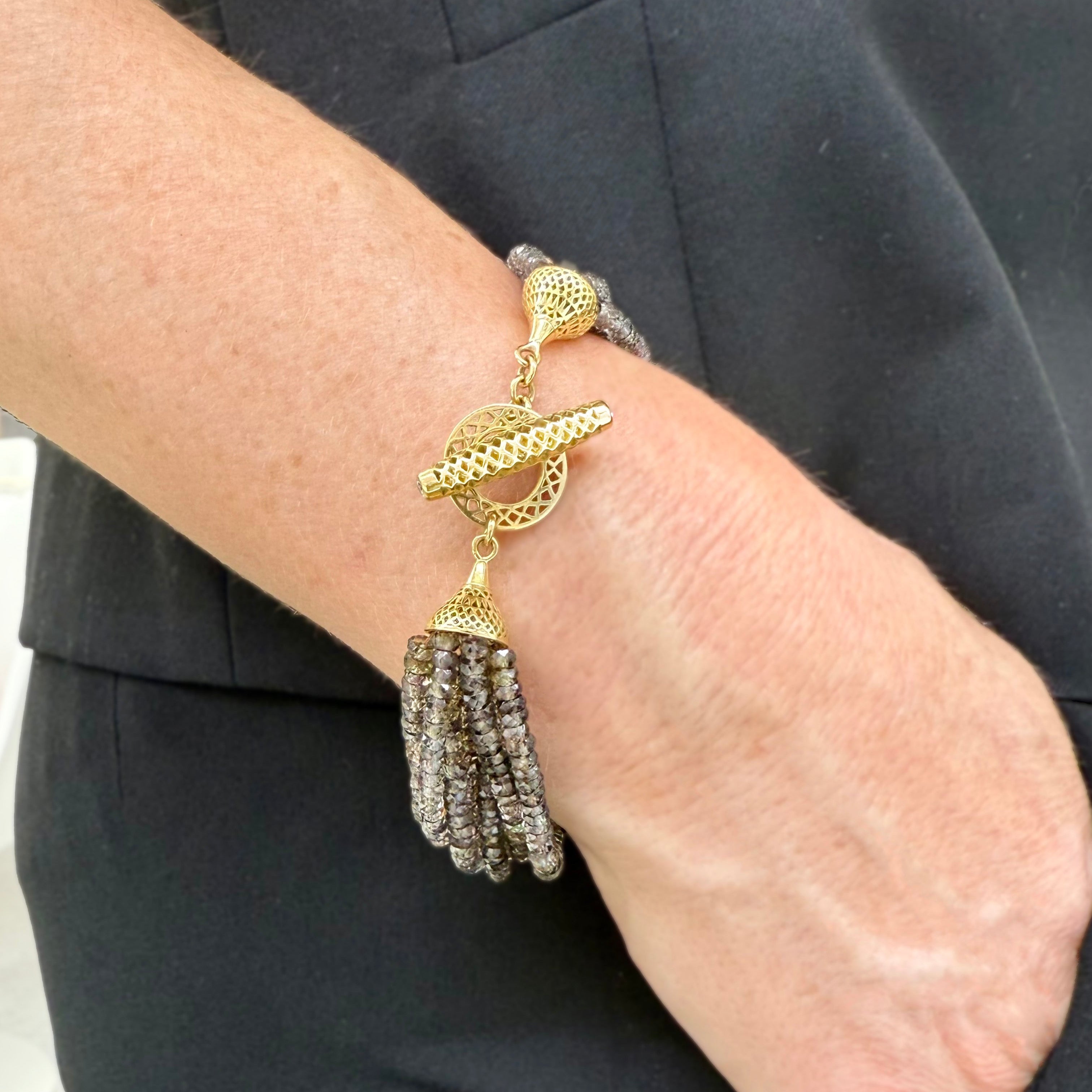 Sage Sapphire Multistrand Bracelet