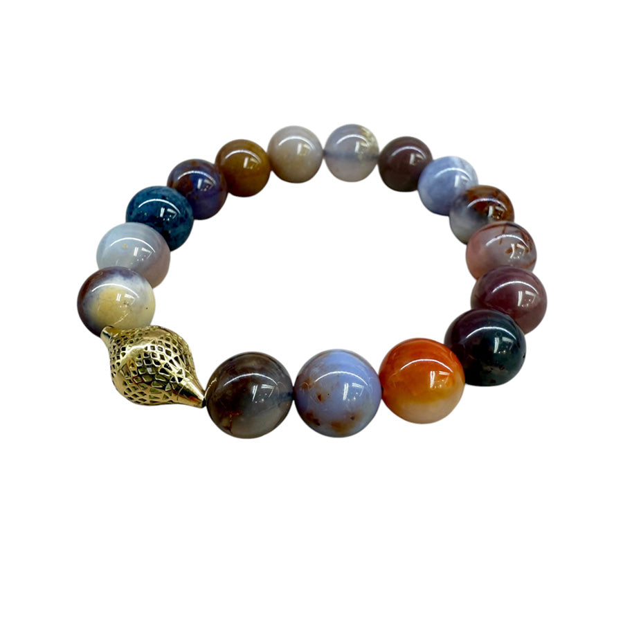 Assorted Agate Stretch Bracelet