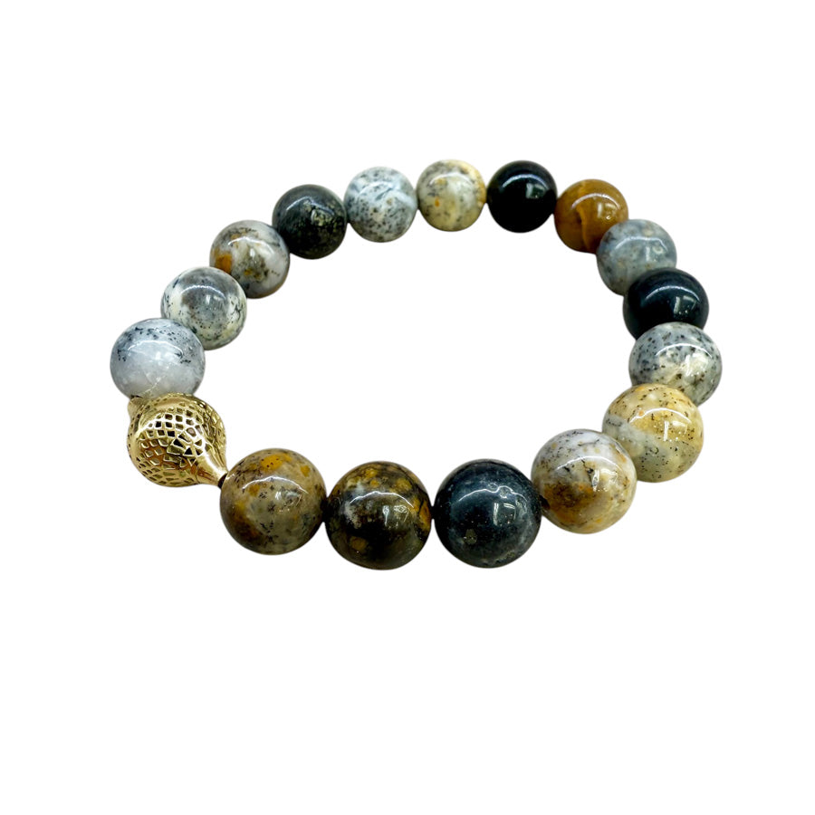 Dendritic Opal Stretch Bracelet