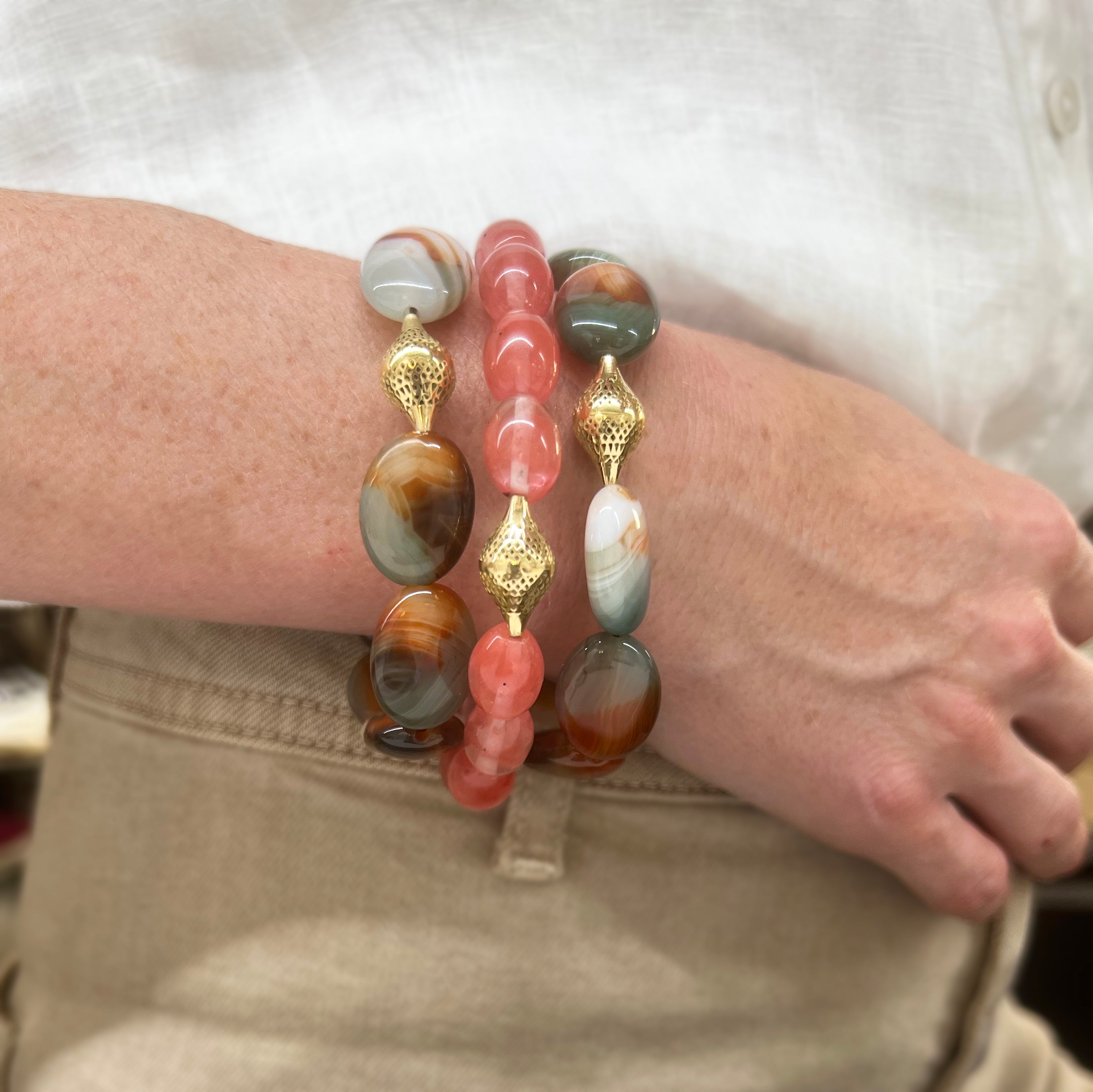 Strawberry Quartz Stretch Bracelet