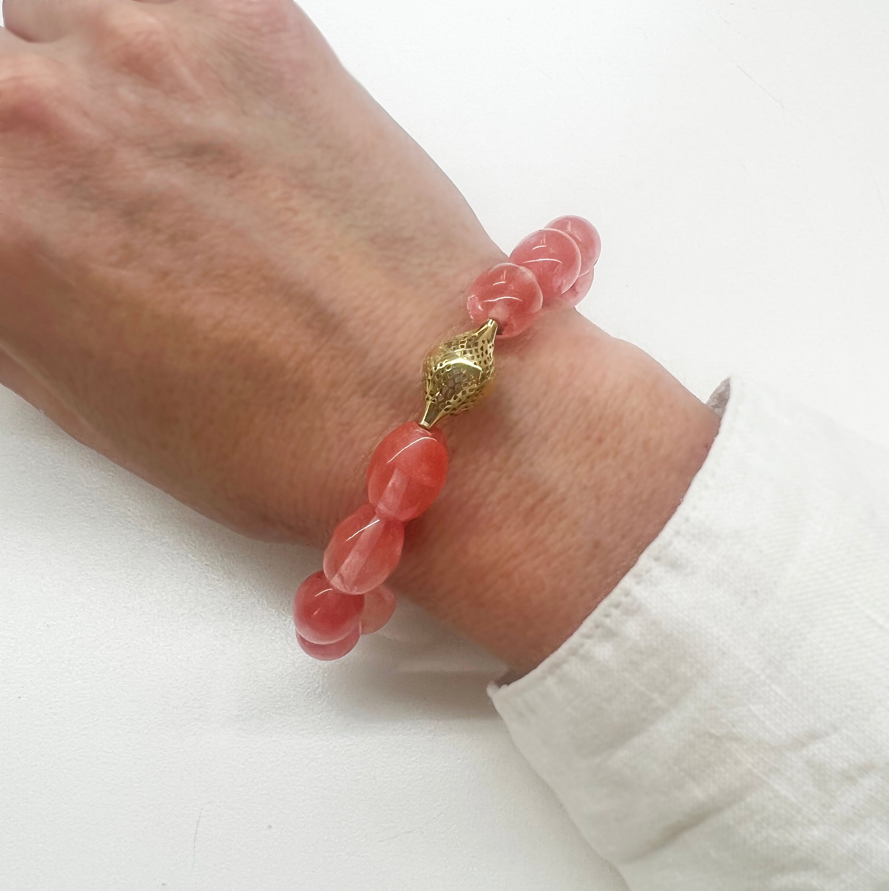 Strawberry Quartz Stretch Bracelet