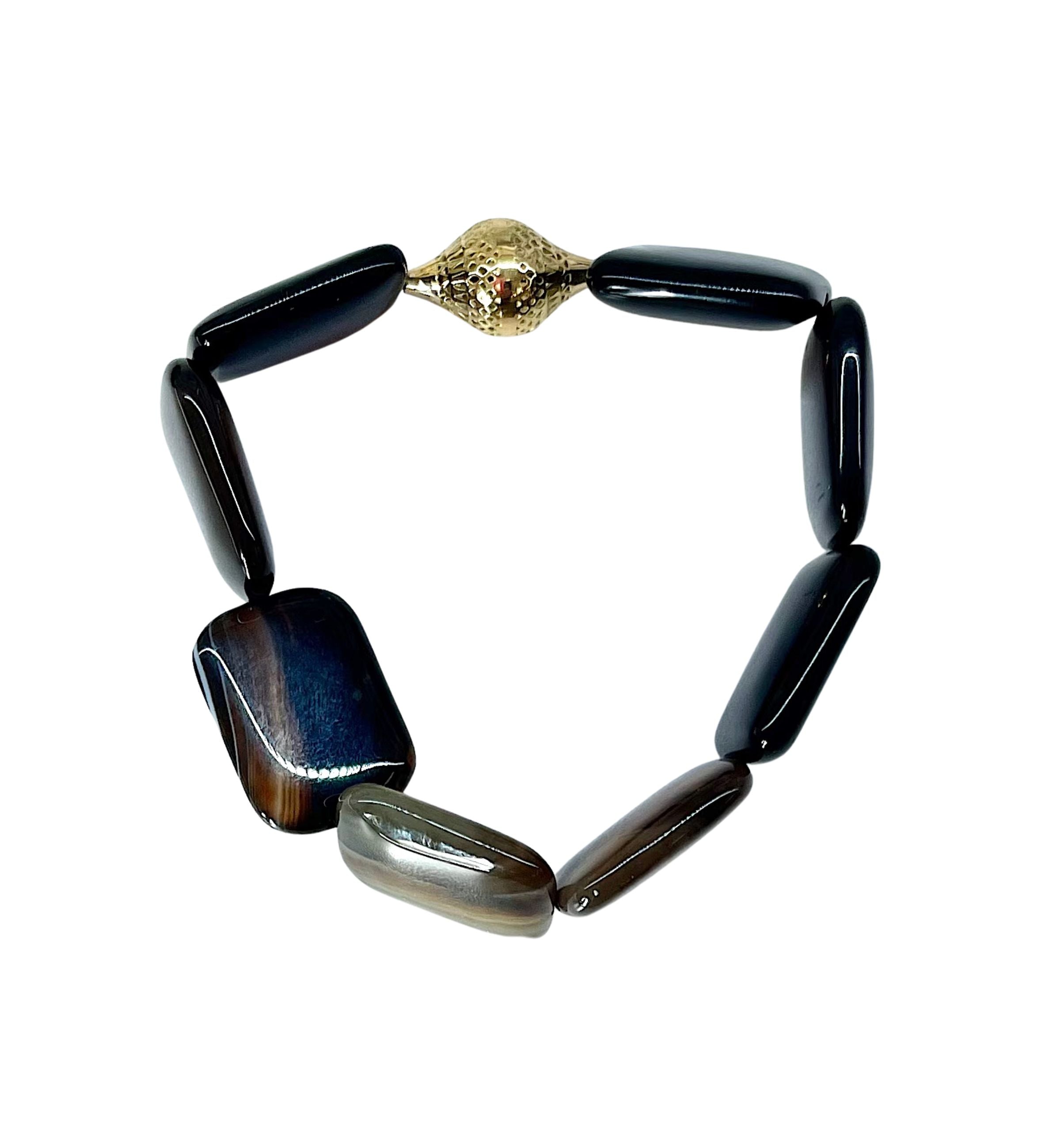 Natural Agate Stretch Bracelet