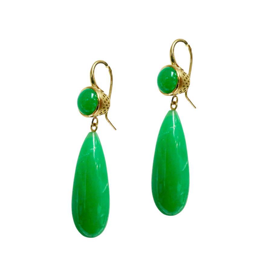 Chrysoprase drop earrings