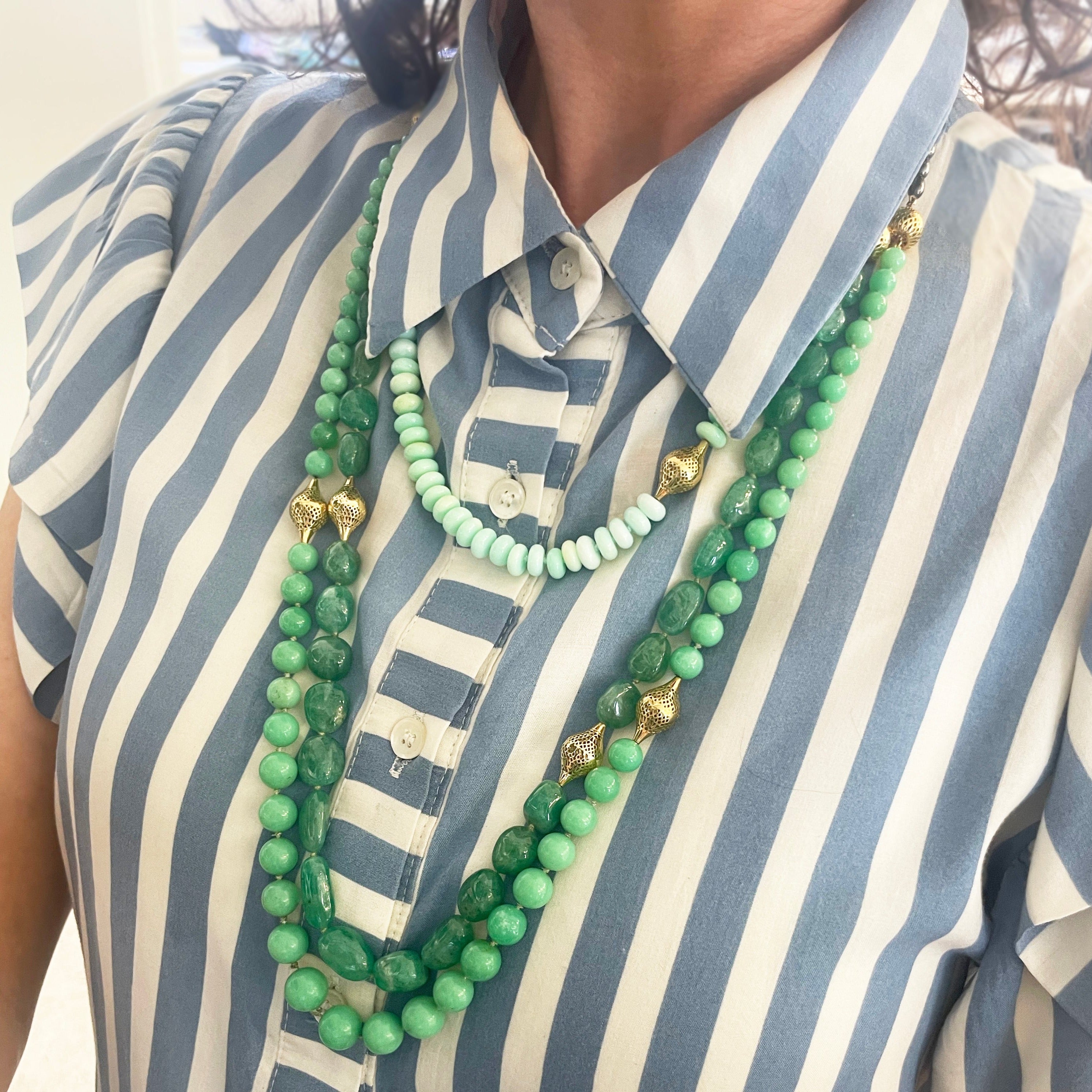 Soft Green Peruvian Opal Necklace