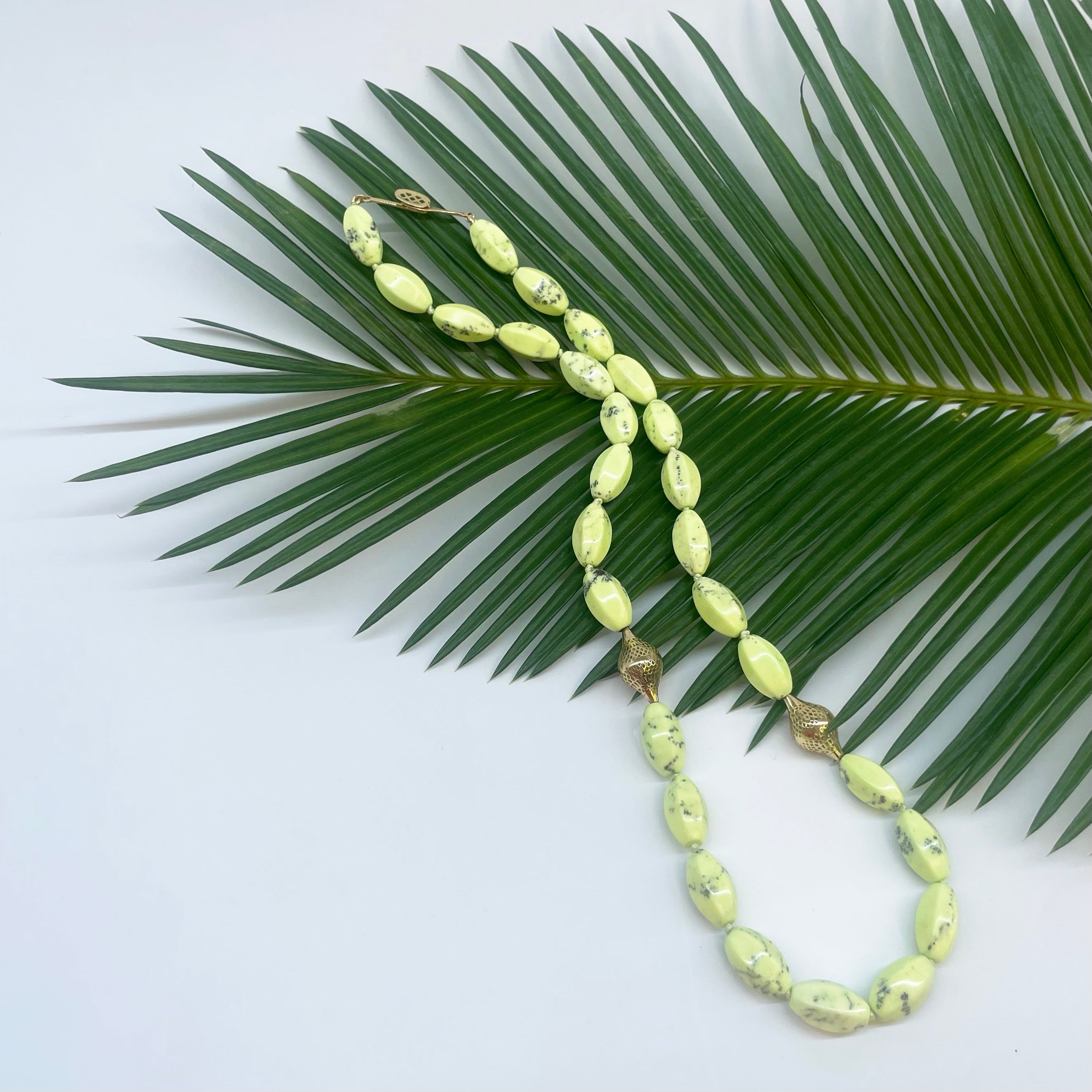 Lemon Chrysoprase Beaded Necklace