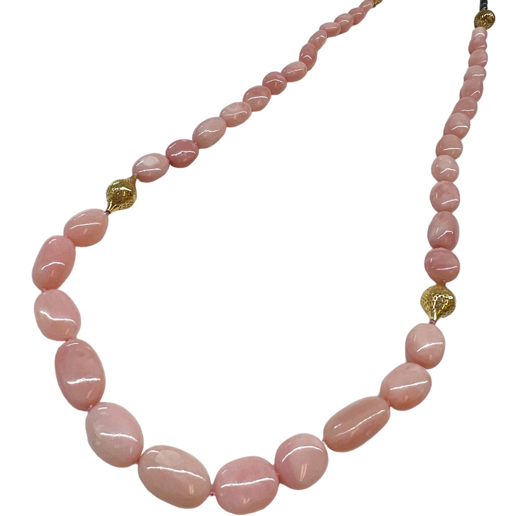 Peruvian Pink Opal Bead Necklace