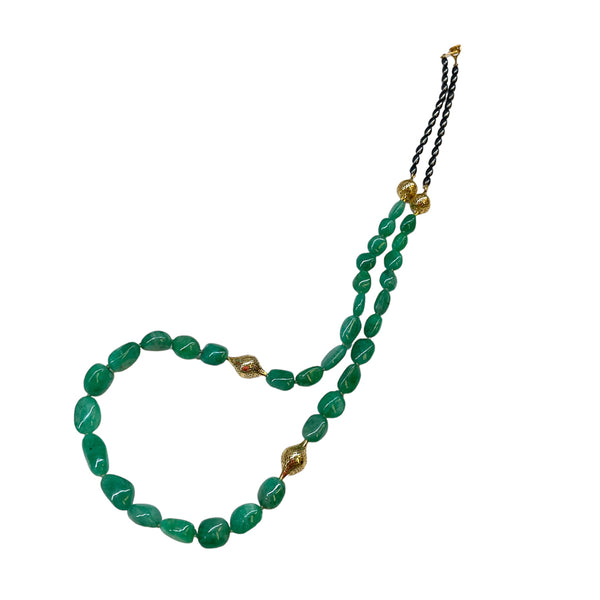 316L Emerald Grid Necklace - Synchro1996 Natural Emerald Necklace
