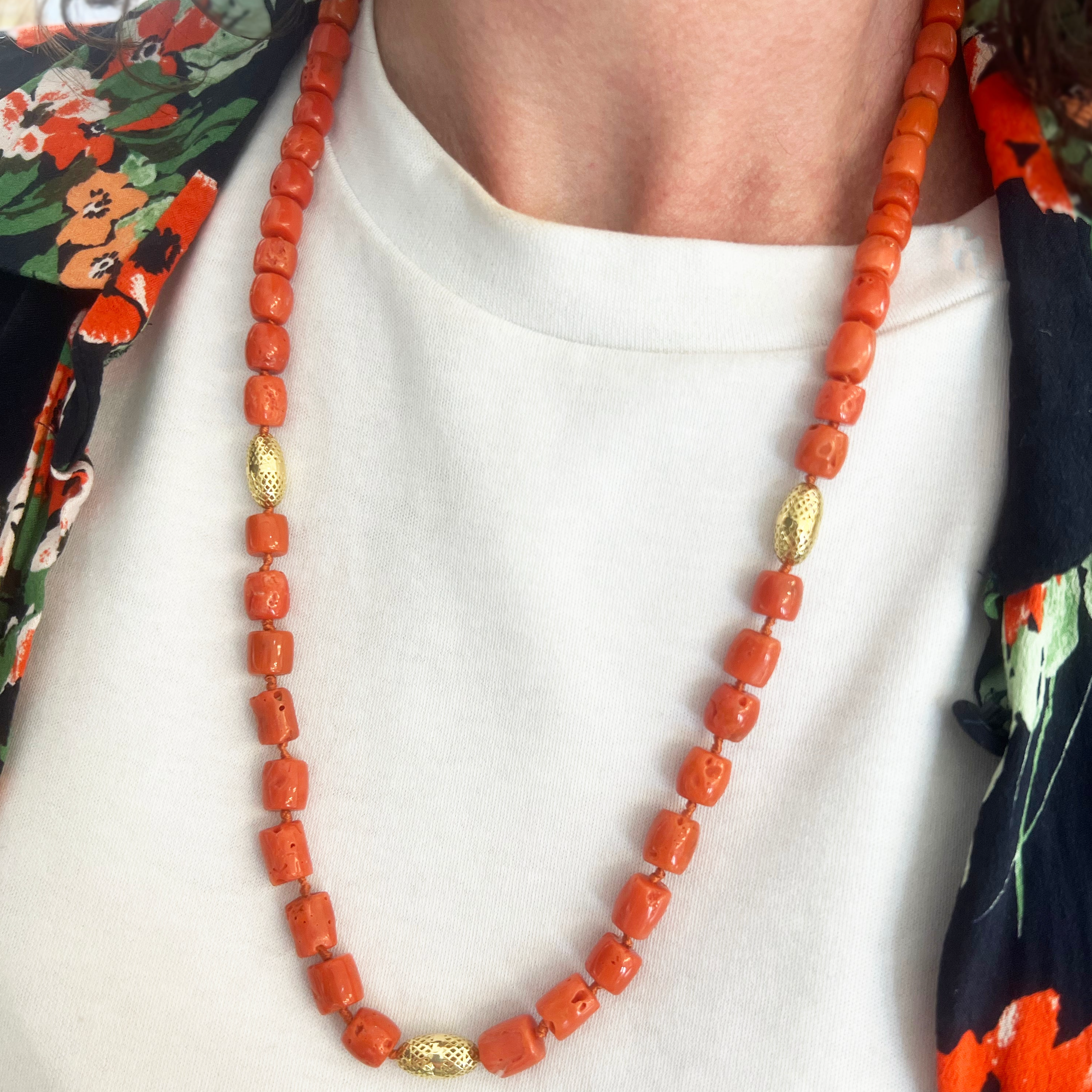 Branch Coral Beaded Necklace
