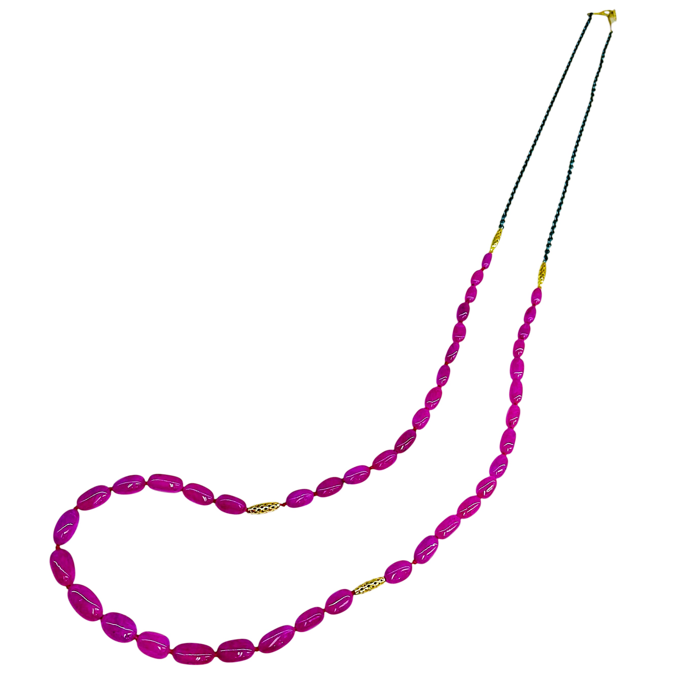 Pink Sapphire Necklace with Crownwork® Rondelles