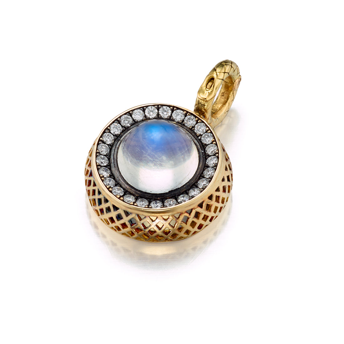 Moonstone and Diamond Pendant