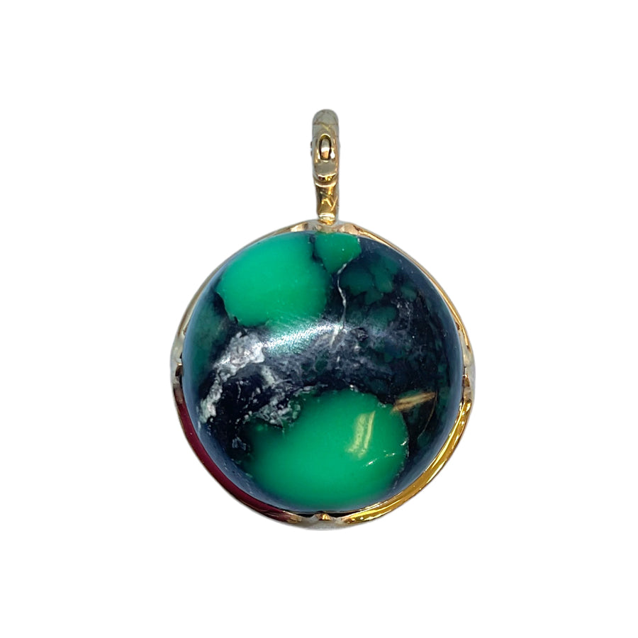 Emerald Variscite Crownwork® Pendant