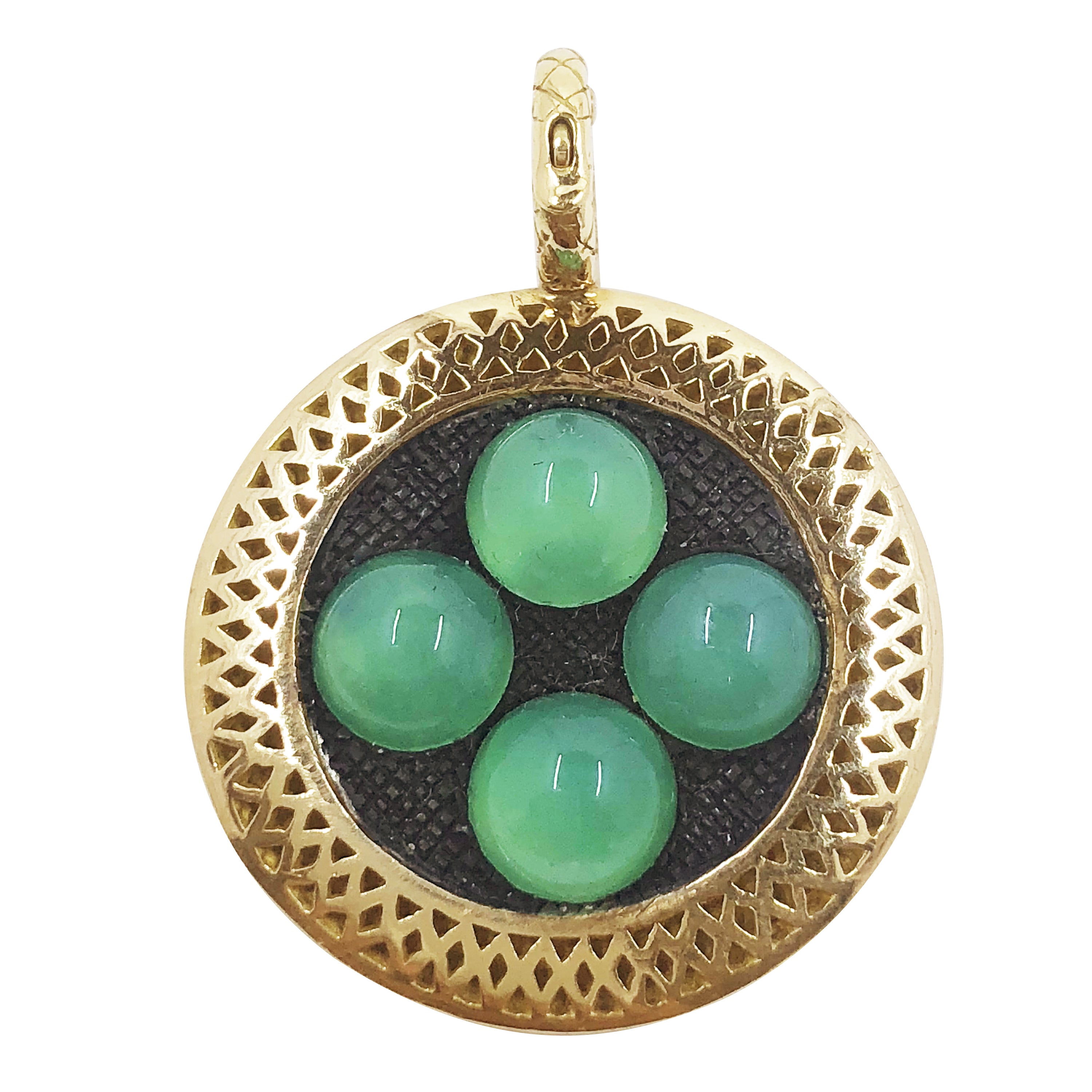 Cabochon Chrysoprase Pendant