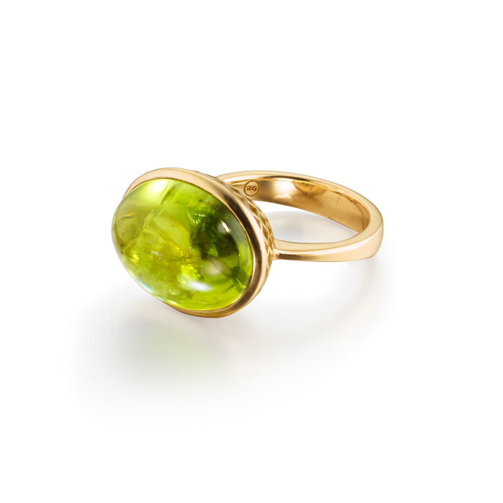 Peridot East/West Cocktail Ring