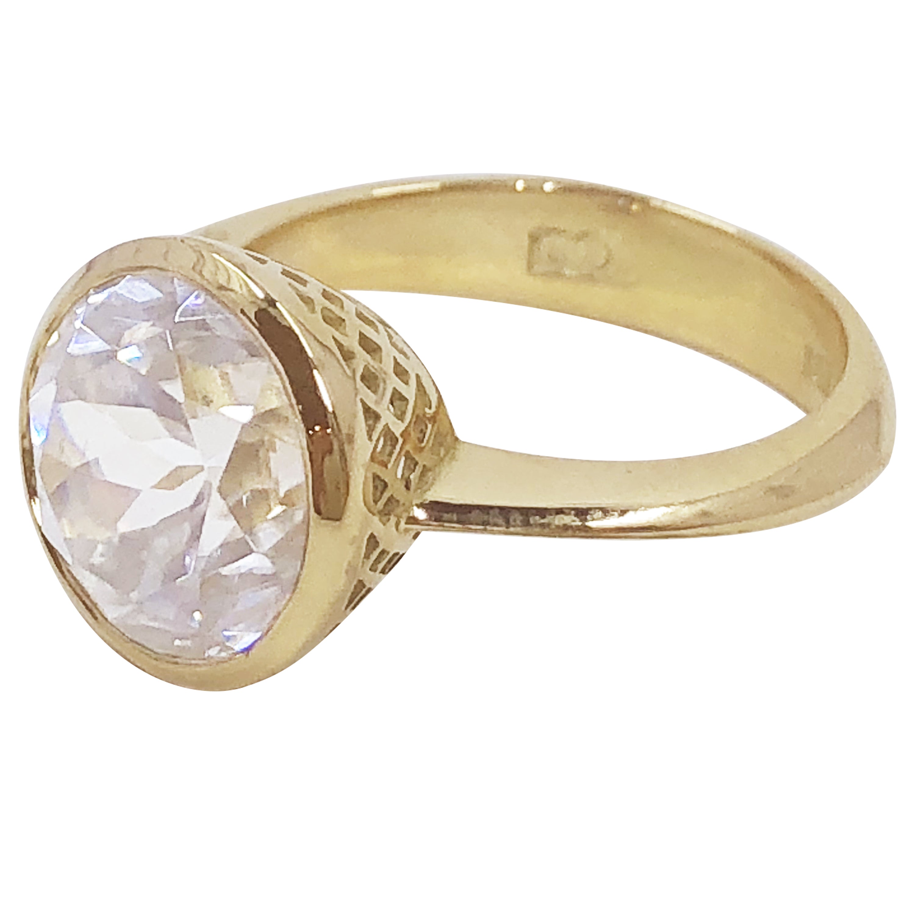 White Zircon Ring