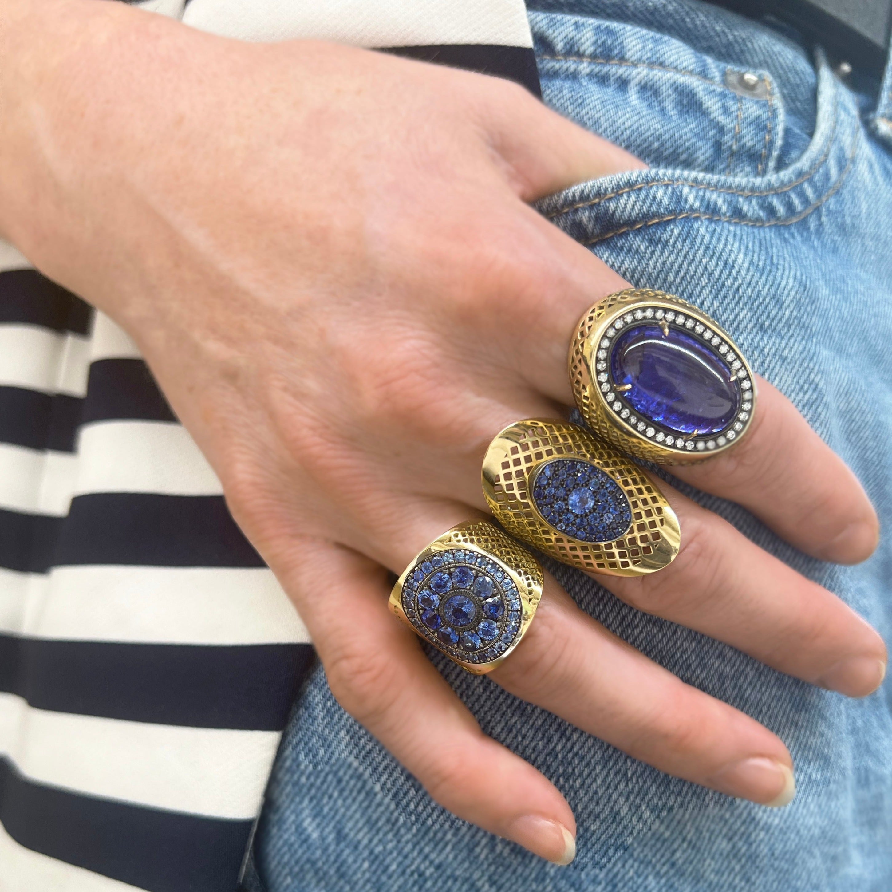 Blue Sapphire Crownwork® Ring