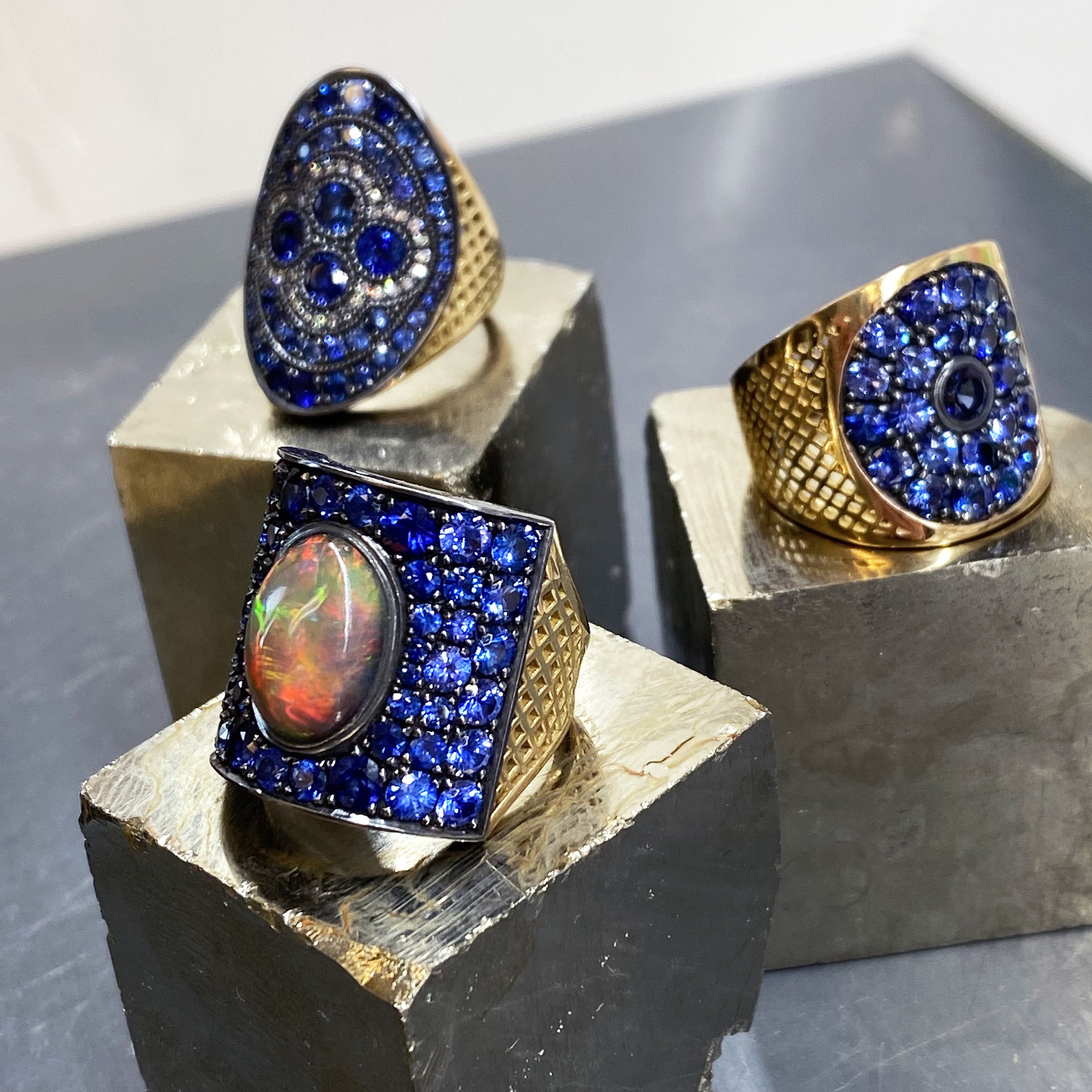 Sapphire and Diamond Regency Ring