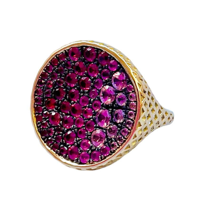 Ombré Pave Cocktail Ring