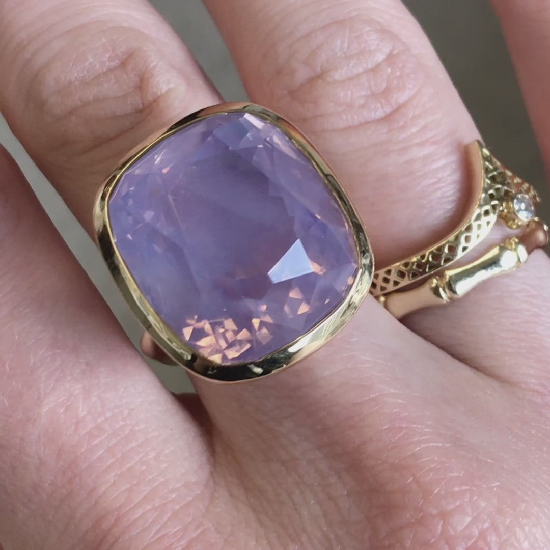 Lavender Moon cheapest Quartz Oval Stacking Ring