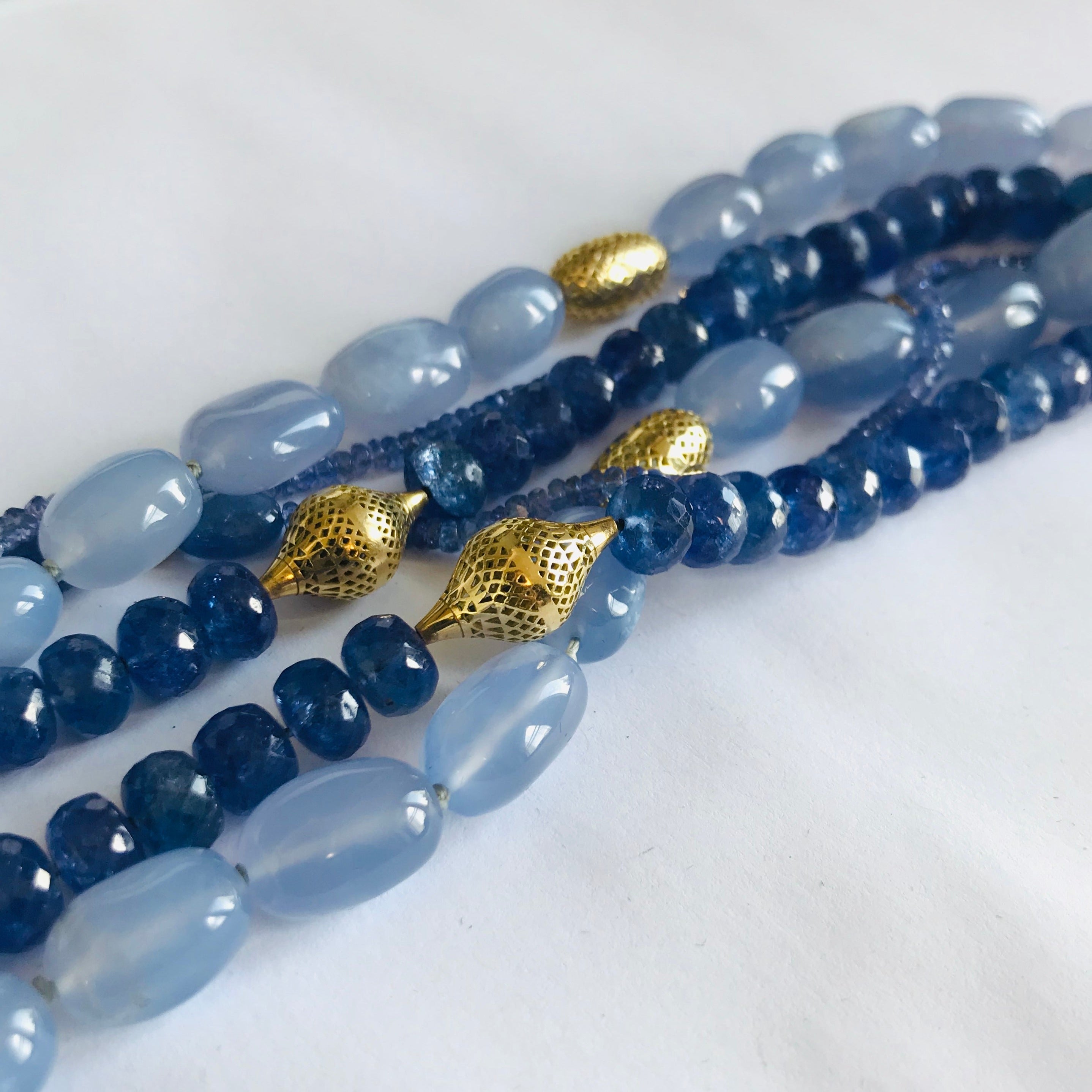 Tumbled Natural Chalcedony Necklace