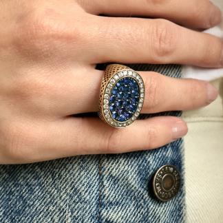 Pave Sapphire Dress Ring