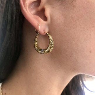 Crownwork® Tapered Hoops with Diamonds