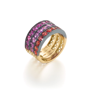 Red Sapphire Stacker Band