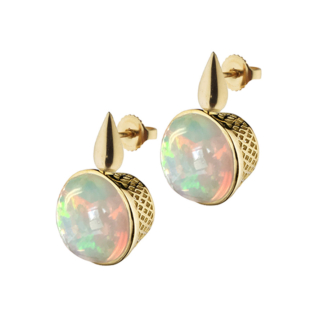12mm Teardrop Top Opal Earrings
