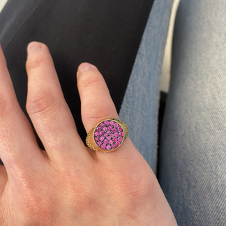Pink Sapphire Pinky Ring