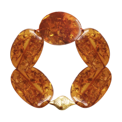 this is the main product image for the baltic amber crownwork stretch bracelet