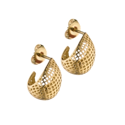 Medium Crownwork® Egg Huggie Stud Earrings