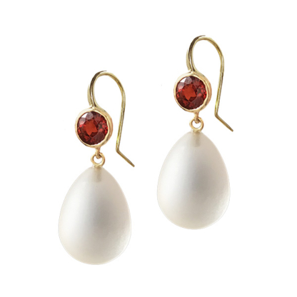 January birthstone hessonite garnet earrings