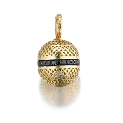 Crownwork® Ball Pendant with Black Diamond Center