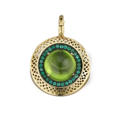 Green tourmaline mini pendant