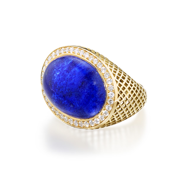 Lapis and Diamond Dress Ring - Ray Griffiths Fine Jewelry
