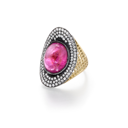 Pink Tourmaline Regency Ring