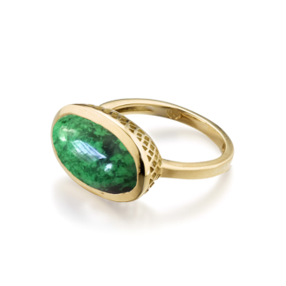 Burmese Jade-Albite Ring