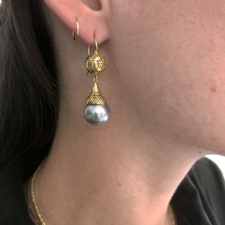 Tahitian Pearl Drop Earrings