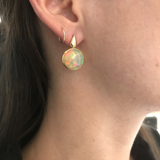 Teardrop Top Opal Earrings