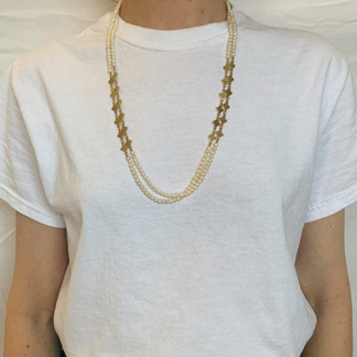 Pearl Triple Wrap Necklace