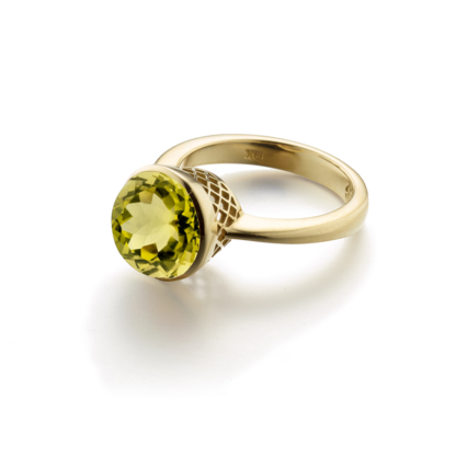 Green Citrine Ring