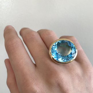 Blue Topaz Cocktail Ring