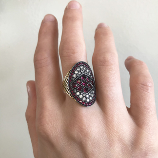 Ruby and Diamond Regency Ring