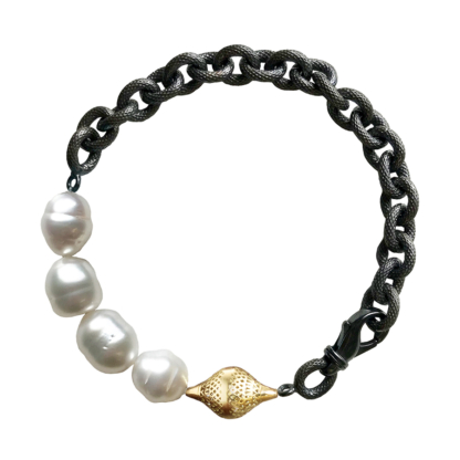 South Sea Pearl and Finial Bracelet