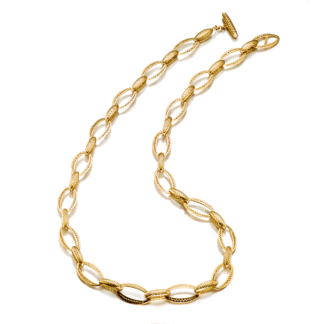 Image of yellow gold link necklace