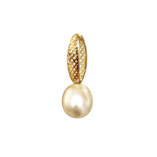 Crownwork® Chain Slide Pendant with Golden Pearl