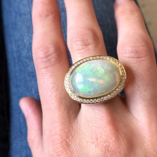 Cabochon  Opal Ring
