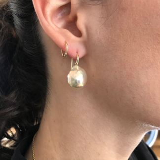 Medium Baroque Pearl Earrings