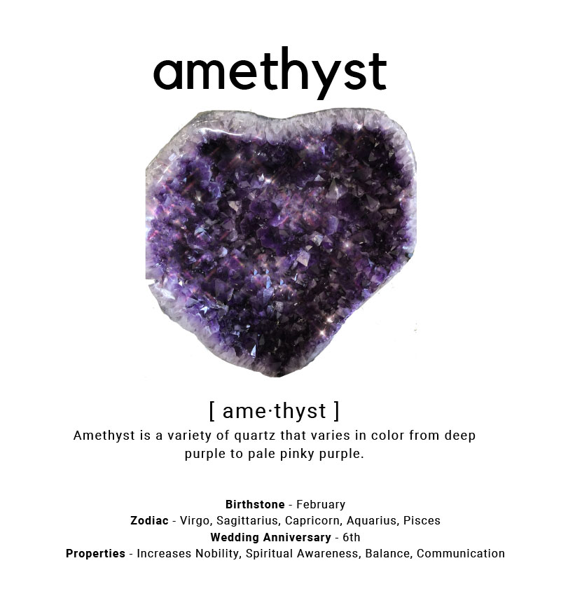 Amethyst stone chart from Ray Griffiths