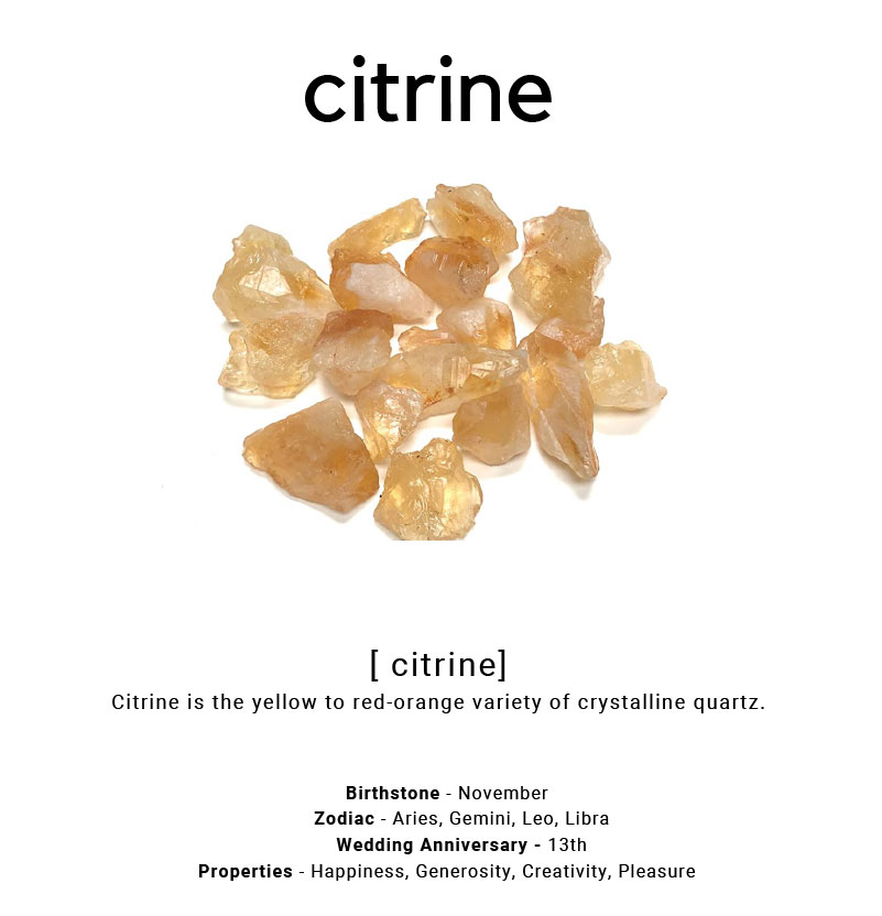 Citrine stone chart from Ray Griffiths
